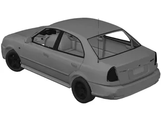 Hyundai Accent (2000) 3D Model preview