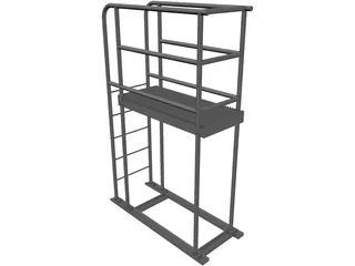 Portable Well Access Mini Deck 3D Model preview