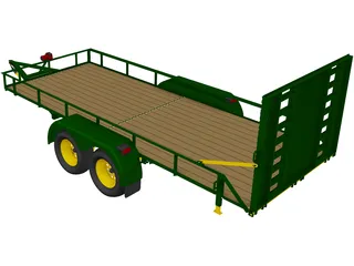 Utility Tailer 3D Model preview