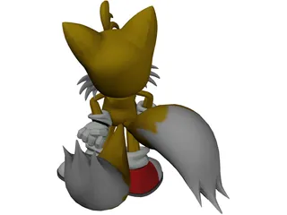 Tails Sonic 3D Model preview