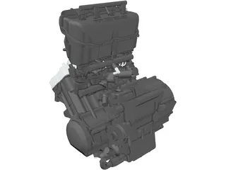 Honda CBR600RR Engine 3D Model preview