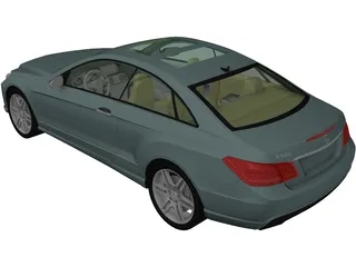 Mercedes-Benz E500 C207 Coupe 3D Model preview