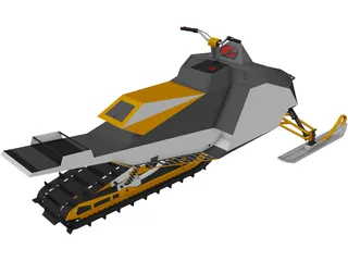 Mountian Snowobile 3D Model preview