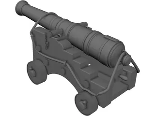 Ship Cannon 3D Model preview