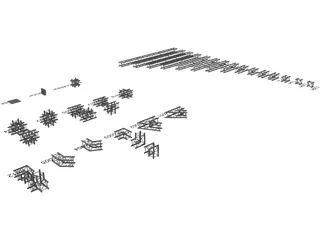 Prolyte H30V Aluminium Truss Structure Collection 3D Model preview