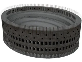 Roman Coliseum Low Poly 3D Model preview