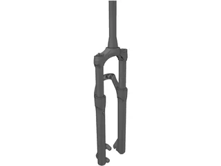 650B Suspension Fork 3D Model preview