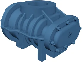 Screw Compressor 3D Model preview