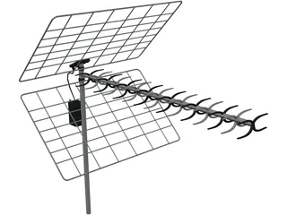 TV Antenna 3D Model preview