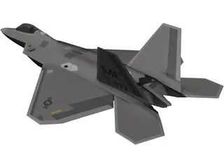 F-22 Raptor 3D Model preview