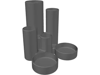 Pen Holder 3D Model preview
