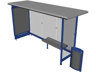 Bus Stop 3D Model preview