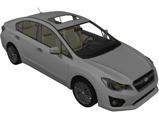 Subaru Impreza (2013) 3D Model preview
