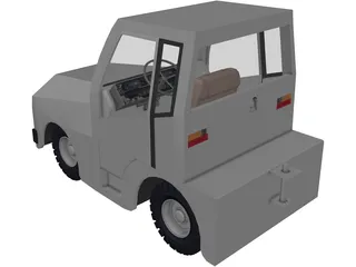 Airport Tug 3D Model preview