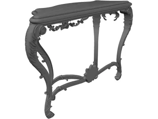 Bathroom Table 3D Model preview