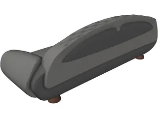 Leather Sofa 3D Model preview