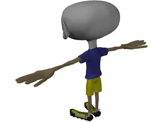 Cartoon Boy 3D Model preview