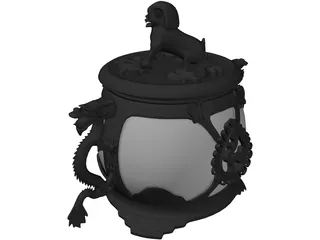 Ancient Chinese Vase 3D Model preview