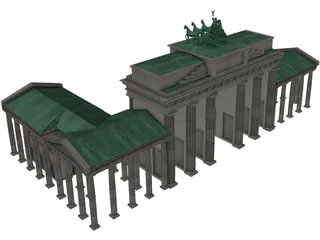 Brandenburg Gate Berlin 3D Model preview