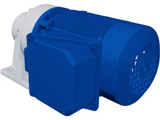 Electric Motor 1.5hp 3D Model preview