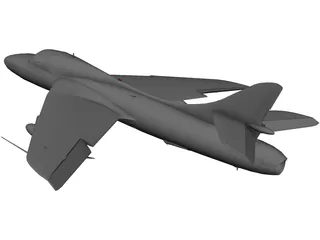 Hawker Hunter 3D Model preview