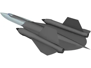 Lockheed SR-71 Blackbird 3D Model preview