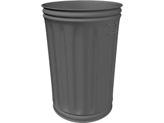 Garbage Can 3D Model preview