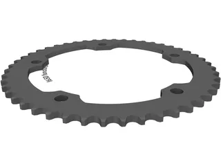 Bike Sprocket 48T 3D Model preview