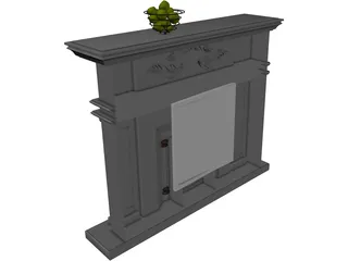 European Fireplace 3D Model preview