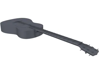 Yamaha Acoustic Guitar 3D Model preview