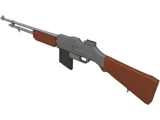 Browning Automatic Rifle 3D Model preview