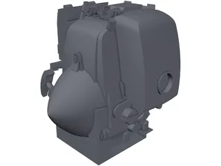 Honda GXH-50 Engine 3D Model preview