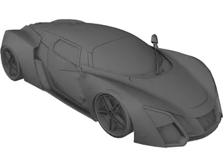 Marussia B2 3D Model preview