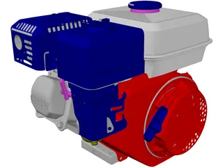 Honda GX160-1 Engine 3D Model preview