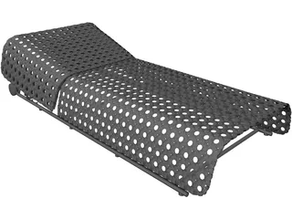 Bench Swimming Pool 3D Model preview
