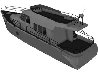 Yacht 3D Model preview
