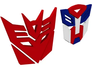 Transformers Logo 3D Model preview