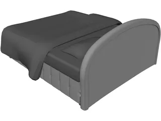Bed Vintage 3D Model preview