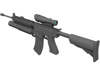 M16 Grenade Launcher 3D Model preview
