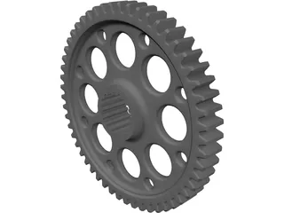 Spur Gear 47 6DP Teeth 27mm Wide 3D Model preview