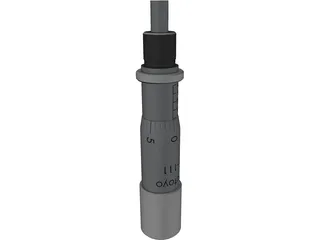 Mitutoyo 148-111 Micrometer Head 3D Model preview