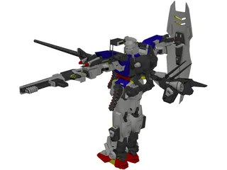 Gundam F-90 Long Range Type 3D Model preview