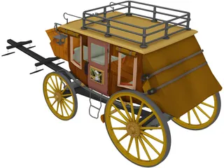 Stage Coach 3D Model preview