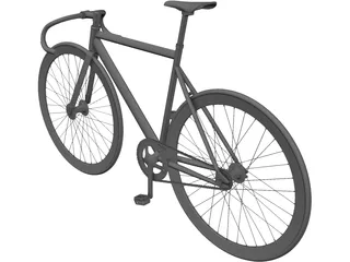Bicycle Fixed Gear 3D Model preview