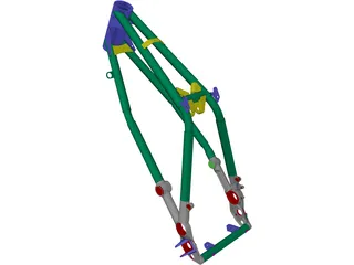 BMW G450X Frame (2009) 3D Model preview