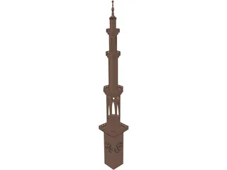 Islamic Minaret 3D Model preview