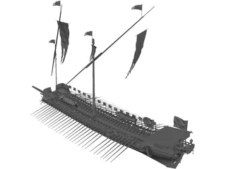 Reale War Ship 3D Model preview