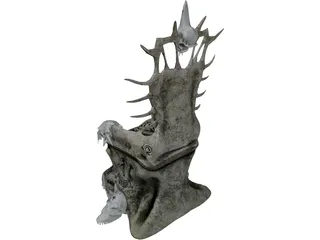Skull Throne 3D Model preview
