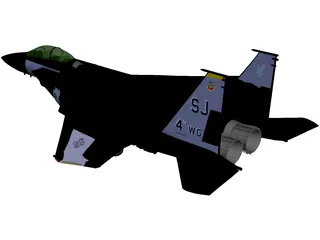 F-15 Aircraft 3D Model preview