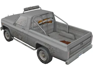 Ford Pickup (1980) 3D Model preview